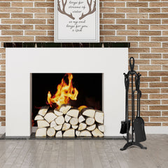 5 Pieces Stylish Iron Fireplace Tools Set