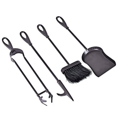 5 Pieces Stylish Iron Fireplace Tools Set