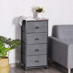 Dresser Storage Tower with Fabric Drawers and Sturdy Steel Frame