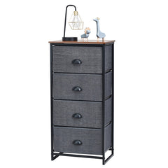 Dresser Storage Tower with Fabric Drawers and Sturdy Steel Frame