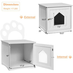 Sidetable Nightstand Weatherproof Multi-function Cat House