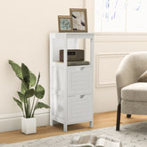 Multifunction Bathroom Wooden Floor Cabinet Organizer with Storage Rack