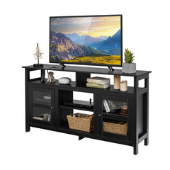 58 Inch TV Stand with 2 Cabinets for Flat Screen TVs up to 65 Inch