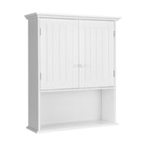 2-Door Wall Mount Bathroom Storage Cabinet with Open Shelf