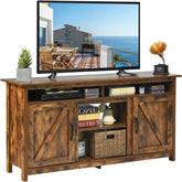 60 Inch Industrial Fireplace TV Stand with Shelve and Cabinet for TVs Up to 65 Inches