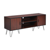 59 Inch Retro TV Stand for TVs up to 65 Inch with 6 Metal Legs