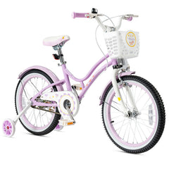18 Inch Kids Adjustable Bike with Training Wheels for 6-9 Years Old