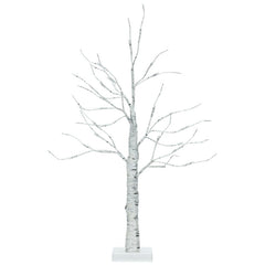 2 Feet Pre-lit White Twig Birch Tree Battery Powered for Christmas Holiday