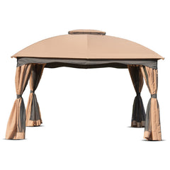 12 x 10 Feet Canopy Double Vented Heavy Duty Steel Gazebo