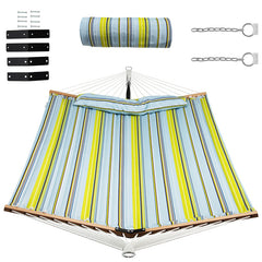 Patio Hammock Foldable Swing Chair Bed with Detachable Pillow