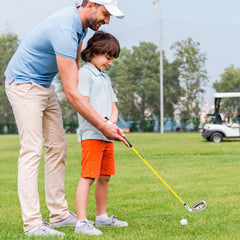 Individual Gold Club for Boys and Girls with Fiberglass Shaft and Headcover