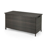 Indoor Outdoor 85 Gallon Storage Container with Waterproof Liner and Universal Wheels