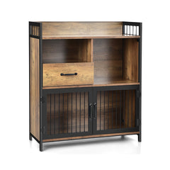 Buffet Cabinet with Drawer and Wood Storage Shelf for Kitchen