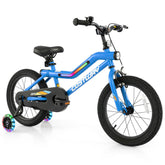 16/18 Inch Kids Bike LED Lighted Adjustable with Training Wheels for 4-8 Years Old Kids