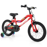 16/18 Inch Kids Bike with LED Lights Adjustable Carbon Steel Bicycle for 4-8 Years Old