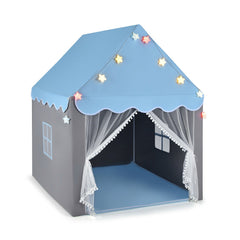 Kids Playhouse Tent with Star Lights and Mat