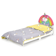 Children Twin Size Upholstered Platform Single Bed