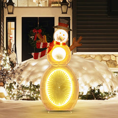 2.6 Feet Lighted Snowman with LED Lights and Metal Stand