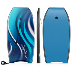 33/37/41 Inches Lightweight Body Board Boogie Board with EPS Core XPE Deck HDPE Bottom