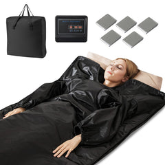 Infrared Sauna Blanket for Home Use with Arm Sleeves Wraps and Carry Bag