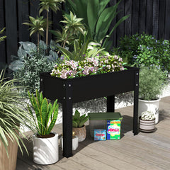 Metal Raised Garden Bed with Legs and Drainage Hole for Vegetable Flower