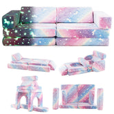10 Pieces Modular Kids Play Couch Sectional Sofa Glow in the Dark