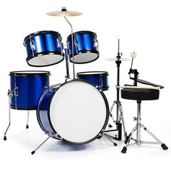 16 Inch 5 Pieces Complete Kids Junior Drum Set Children Beginner Kit
