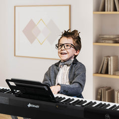 88-Key Portable Electric Lighted Keyboard Piano