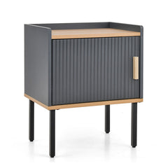 Nightstand End Table with Door Cabinet for Living Room and Bedroom