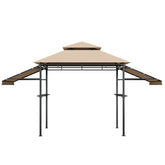13.5 x 4 Feet Patio BBQ Grill Gazebo Canopy with Dual Side Awnings