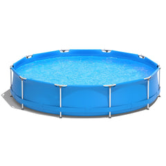Round Above Ground Swimming Pool With Pool Cover