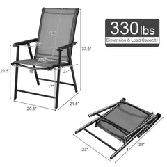 4-Pack Patio Portable Folding Chairs for Outdoor Camping