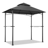 8 x 5 Feet Outdoor Double-Tiered Barbecue Grill Gazebo Canopy Tent BBQ Shelter