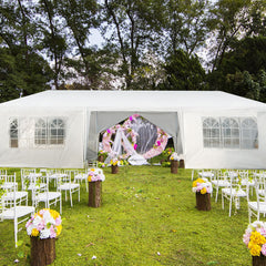 10 x 30 Feet Outdoor Canopy Tent with 6 Removable Sidewalls and 2 Doorways