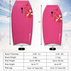 Lightweight Bodyboard Surfing with Leash EPS Core Boarding IXPE