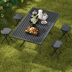 Set of 4 18 Inch Collapsible Round Stools with Handle