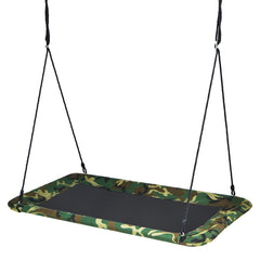 60 Inches Platform Tree Swing Outdoor with 2 Hanging Straps