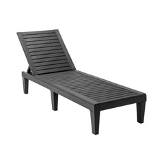 Outdoor Chaise Lounge Chair with 5 Positions Adjustable Backrest