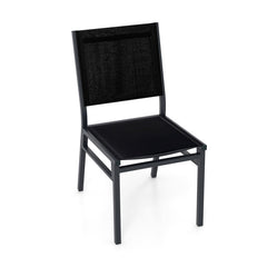 Outdoor Dining Chairs with Breathable Seat and Backrest for Backyard Porch Poolside
