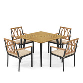 Outdoor Dining Table and Chairs with Cushions and 1.9 inches Umbrella Hole