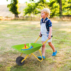Outdoor Garden Backyard Play Toy Kids Metal Wheelbarrow