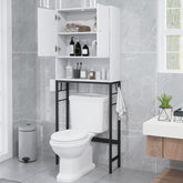 Over The Toilet Storage Cabinet with 2 Doors and Adjustable Shelf