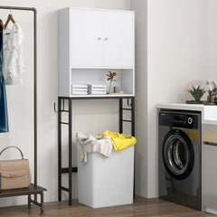 Over The Toilet Storage Cabinet with 2 Doors and Adjustable Shelf