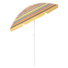 6.5 Feet Beach Umbrella with Tilt Mechanism and Carry Bag