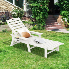 Patio Chaise Lounge Chair with 4 Position Backrest