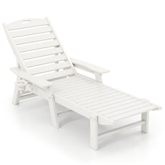 Patio Chaise Lounge Chair with 4 Position Backrest