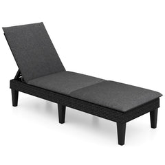 Patio Lounge Chair 3-Position Adjustable Backrest and Cushion