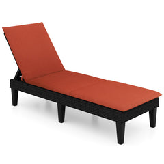 Patio Lounge Chair 3-Position Adjustable Backrest and Cushion