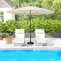 9 FT Patio Umbrella with Sun-Protective Canopy for Patio Garden Pool