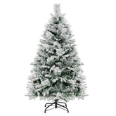 4.5/6/7 Feet Artificial Xmas Tree with Pine Needles and LED Lights